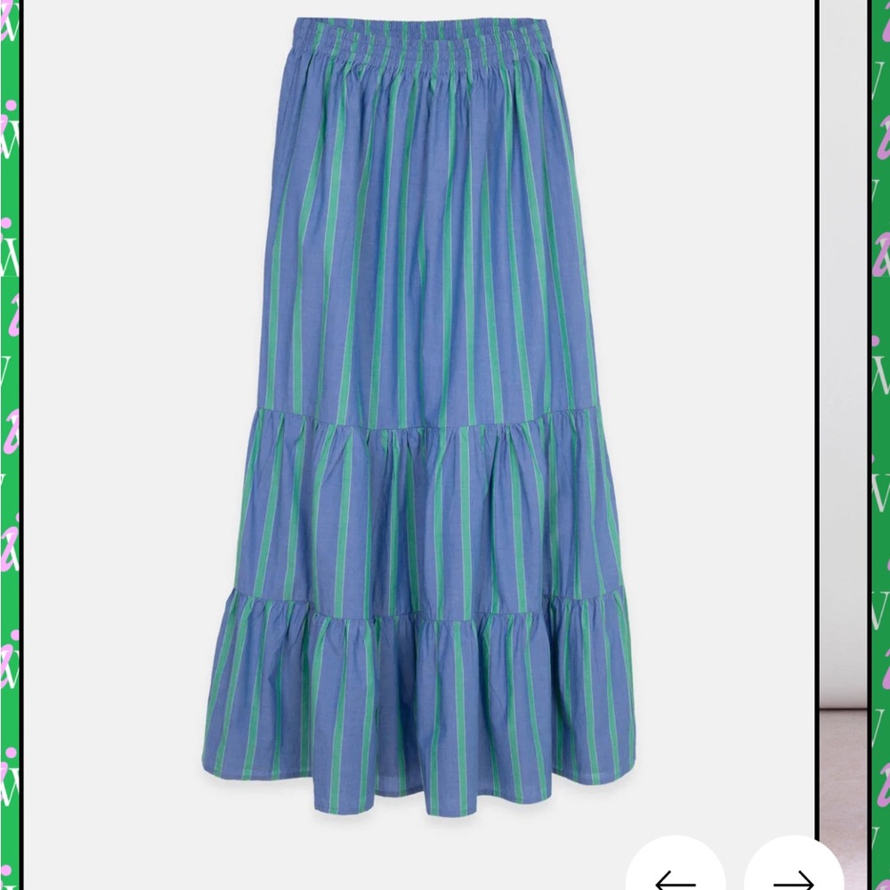 NWT Lanidor Reia Tiered Strip Maxi Skirt